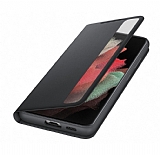 Samsung Galaxy S21 Ultra Orjinal Akıllı Clear View Siyah Kılıf