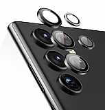 Samsung Galaxy S22 Ultra 5G Siyah Metal Kamera Lens Koruyucu
