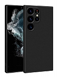 Samsung Galaxy S23 Ultra Kamera Korumalı Mat Siyah Silikon Kılıf