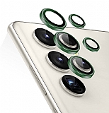 Samsung Galaxy S23 Ultra Yeşil Metal Kamera Lens Koruyucu