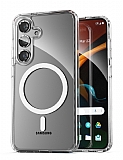 Samsung Galaxy S24 Wireless Kablosuz Şarj Özellikli Şeffaf Kılıf