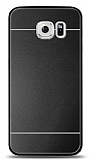 Samsung Galaxy S6 Metal Siyah eritli Rubber Klf