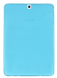 Samsung Galaxy Tab S2 3G 9.7 Şeffaf Mavi Silikon Kılıf