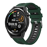 Samsung Galaxy Watch 46 mm Yeşil-Siyah Silikon Kordon