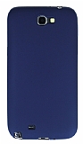 Samsung N7100 Galaxy Note 2 Mat Lacivert Silikon Kılıf