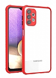 Samsung Galaxy A32 4G Kamera Korumalı Kaff Kırmızı Kılıf