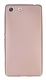 Sony Xperia M5 Mat Rose Gold Silikon Kılıf