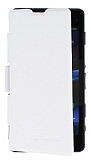 Sony Xperia Z1 Compact Standlı Bataryalı Beyaz Kılıf