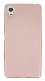 Sony Xperia Z5 Mat Rose Gold Silikon Kılıf