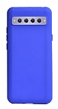 TCL 10 Plus Mavi Mat Silikon Klf