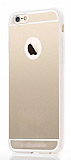 Totu Design Crystal Soft iPhone 6 / 6S Beyaz Silikon Kenarlı Ultra İnce Şeffaf Rubber Kılıf