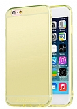 Totu Design Soft iPhone 6 Plus / 6S Plus Şeffaf Sarı Silikon Kılıf
