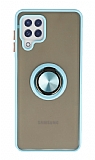 Union Ring Samsung Galaxy A22 4G Kamera Korumal Mavi Klf