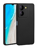 Vivo Y36 4G Kamera Korumalı Mat Siyah Silikon Kılıf