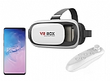 VR BOX Samsung Galaxy S10e Bluetooth Kontrol Kumandalı 3D Sanal Gerçeklik Gözlüğü