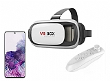 VR BOX Samsung Galaxy S20 Bluetooth Kontrol Kumandalı 3D Sanal Gerçeklik Gözlüğü
