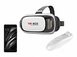 VR BOX Xiaomi Mi 6 Bluetooth Kontrol Kumandalı 3D Sanal Gerçeklik Gözlüğü