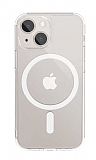 Eiroo iPhone 13 Manyetik Özellikli Wireless Şeffaf Silikon Kılıf