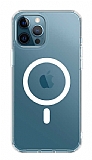 Eiroo iPhone 13 Pro Manyetik zellikli Wireless effaf Silikon Klf