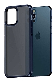 Wlons H-Bom iPhone 12 Pro Max 6.7 inç Lacivert Silikon Kılıf