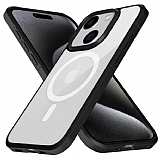 X-Level Ice Crystal iPhone 15 MagSafe Özellikli Siyah Silikon Kılıf