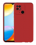 Xiaomi Poco C40 Kamera Korumalı Mat Kırmızı Silikon Kılıf