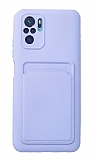 Xiaomi Poco M5s Kartlıklı Kamera Korumalı Mor Kılıf