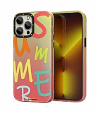 YoungKit Summer Serisi iPhone 13 Pro Max Turuncu Silikon Kılıf