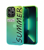YoungKit Summer Serisi iPhone 13 Pro Yeşil Silikon Kılıf