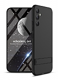 Zore GKK Ays Samsung Galaxy A34 360 Derece Koruma Siyah Rubber Kılıf