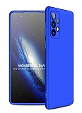 Zore GKK Ays Samsung Galaxy A73 360 Derece Koruma Mavi Rubber Kılıf