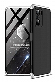 Zore GKK Ays Xiaomi Mi 11i 360 Derece Koruma Gri-Siyah Rubber Klf