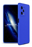 Zore GKK Ays Xiaomi Redmi Note 12 5G 360 Derece Koruma Mavi Rubber Kılıf