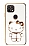 Eiroo Aynal Kitty Oppo A15/A15s Standl Beyaz Silikon Klf