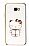 Eiroo Aynal Kitty Samsung Galaxy J4 Plus Standl Beyaz Silikon Klf