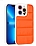 Eiroo Bubble Color iPhone 12 Pro Turuncu Silikon Klf