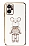 Eiroo Candy Bear Oppo A36 Standl Beyaz Silikon Klf