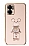 Eiroo Candy Bear Xiaomi Redmi Note 11E Standl Pembe Silikon Klf