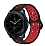 Eiroo Huawei Watch GT 2 Silikon Spor Siyah-Krmz Kordon (46 mm)
