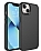 Eiroo iPhone 14 Metal ereveli Siyah Rubber Klf