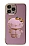 Eiroo iPhone 14 Pro Max Aynal Kitty Standl Mor Silikon Klf
