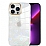 Eiroo iPhone 14 Pro Max Hologram Kalpli Silikon Kenarl effaf Rubber Klf