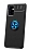 Eiroo Liquid Ring Samsung Galaxy A32 4G Standl Mavi-Siyah Silikon Klf