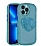 Eiroo Love Series iPhone 12 Pro Kalp Tutuculu Mavi Silikon Klf
