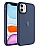 Eiroo Luxe iPhone 11 Buzlu Silikon Kenarl Lacivert Rubber Klf
