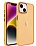 Eiroo Luxe iPhone 14 Plus Buzlu Silikon Kenarl Turuncu Rubber Klf