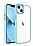 Eiroo Luxe iPhone 14 Silikon Kenarl Yeil Rubber Klf