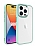 Eiroo Luxe iPhone 15 Pro Max Silikon Kenarl Yeil Rubber Klf
