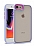 Eiroo Luxe iPhone 7 / 8 Silikon Kenarl Mor Rubber Klf