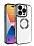 Eiroo Luxury Clear iPhone 15 Pro Max Kamera Korumal Koyu Gri Silikon Klf